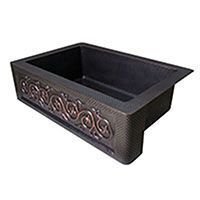 Одинарные медные мойки с фартуком