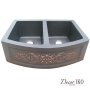 Двойная медная мойка для кухни KD-332510