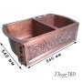 Двойная медная мойка для кухни CKD-362210 - фото 4