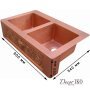 Двойная медная мойка для кухни KD-35229 - фото 3