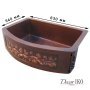 Медная мойка для кухни с фартуком KS-362510 - фото 3