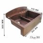 Двойная медная мойка для кухни CKD-36268 - фото 4