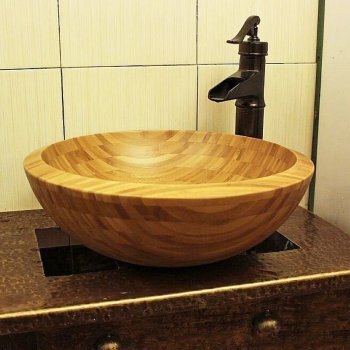 Раковина накладная WS-4 из бамбука