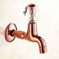 Краны для бани и хамама розовое золото