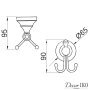 Двойной крючок для ванной Black Brilliant BBT-07 - фото 4