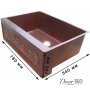 Медная мойка для кухни с фартуком KS-302210 - фото 3