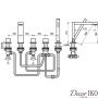 Смеситель на борт ванны с душем FBB-14 - фото 4