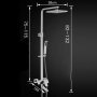 Душевая стойка WD-52 с тропическим душем, черная - фото 2
