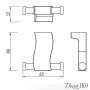 Двойной крючок для ванной комнаты CCO-02 - фото 4