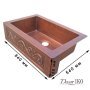 Медная мойка для кухни с фартуком KS-33229-4 - фото 5
