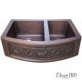 Двойная медная мойка для кухни KD-33249 - фото 2