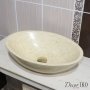 Раковина накладная из мрамора SS-050, овальная