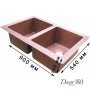 Двойная медная мойка для кухни KD-33234 - фото 3