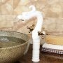 Смеситель для раковины WF-19 двухвентильный, белый