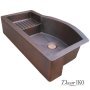 Медная мойка для кухни с фартуком DKS-39229-4 - фото 2