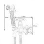 Гигиенический душ TSH-131, бронзовый, с краном - фото 4