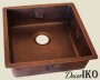 Медная мойка для кухни (квадратная) Koozee CW-12 - фото 5