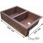Двойная медная мойка для кухни KD-422810 - фото 3