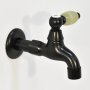 Кран для бани FKS-54KN с нефритовой ручкой, черный - фото 4
