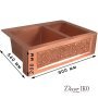 Двойная медная мойка для кухни KD-352610 - фото 3