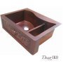 Медная мойка для кухни с фартуком CKD-332510