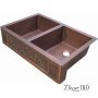 Двойная медная мойка для кухни KD-422810 - фото 2