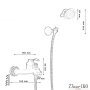 Смеситель для ванны с душем FSH-04 бронзовый - фото 4