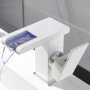 Смеситель для раковины LF-68 с LED подсветкой, белый