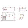 Медная мойка для кухни с фартуком DKS-39229-4 - фото 4