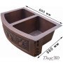 Двойная медная мойка для кухни KD-332211 - фото 3