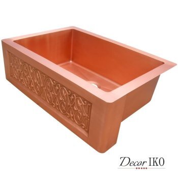 Медная мойка для кухни с фартуком KS-332310