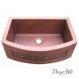 Медная мойка для кухни с фартуком KS-362512 - фото 2