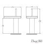 Каскадный смеситель для раковины хром KF-6 - фото 4