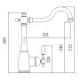 Бронзовый смеситель для кухни KZ-130Q - фото 2
