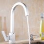 Белый смеситель для раковины WF-61 - фото 3