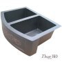 Двойная медная мойка для кухни KD-332510 - фото 2