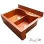 Двойная медная мойка для кухни CKD-36268-1 - фото 2