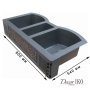 Тройная мойка из меди с фартуком KT-44239 - фото 3