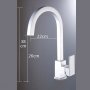 Белый смеситель для раковины WF-61 - фото 5