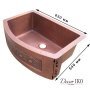 Медная мойка для кухни с фартуком KS-362512 - фото 3