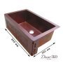 Медная мойка для кухни с фартуком KS-33208 - фото 3