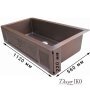 Медная мойка для кухни с фартуком KS-442210 - фото 3
