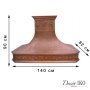 Островная медная вытяжка для кухни CRH-543235 - фото 2