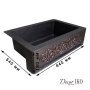 Медная мойка для кухни с фартуком KS-33229-1 - фото 3