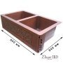 Двойная медная мойка для кухни KD-362110 - фото 3