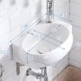 Раковина подвесная PR-58, белая - фото 7