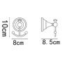 Двойной крючок для ванной GPC-14 - фото 2