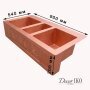 Тройная медная мойка для кухни KT-442310-5 - фото 3