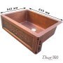 Медная мойка для кухни с фартуком KS-332510 - фото 3