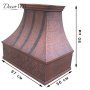 Настенная медная вытяжка для кухни CRH-382235 - фото 2